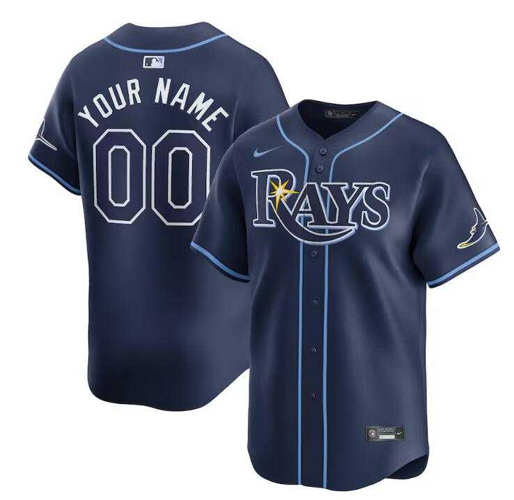 Men%27s Tampa Bay Rays Active Player Custom Navy Away Limited Stitched Baseball Jersey